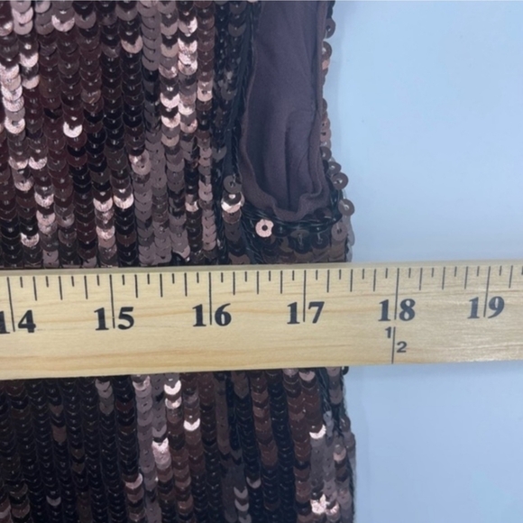 Maeve NWT Sequin Dress Brown XS - Picture 5 of 12